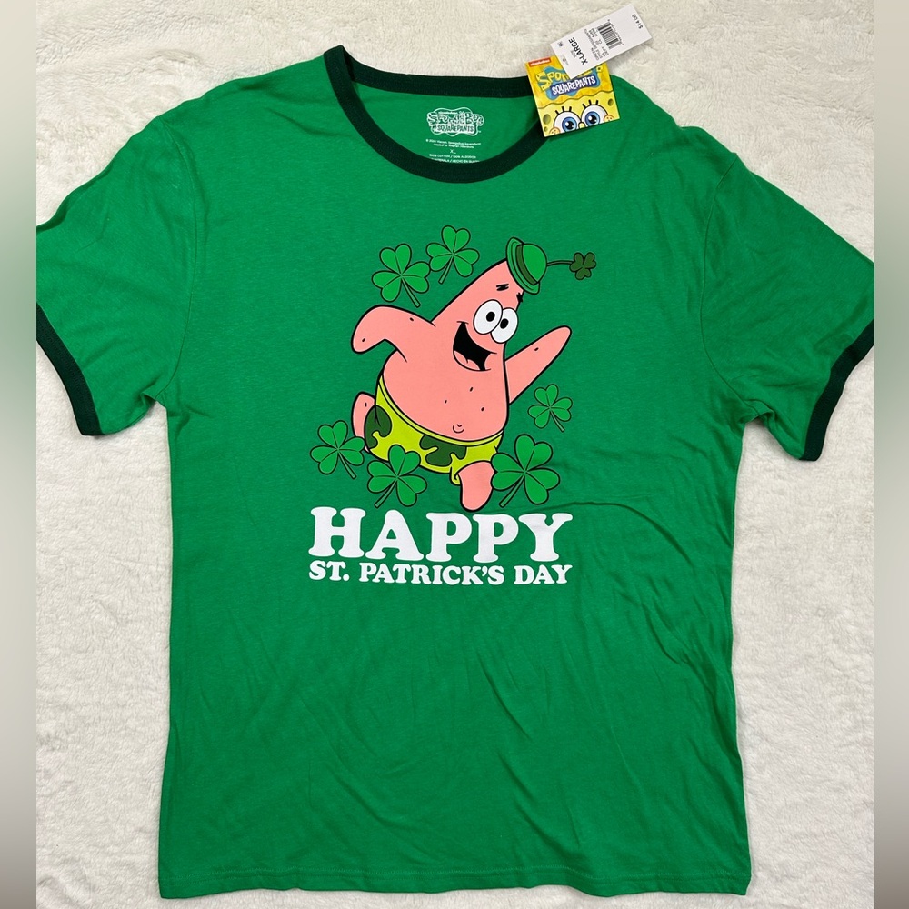 Nickelodeon Green St. Patrick's Day Adults Tee